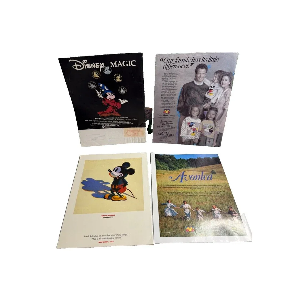 Disney News 80’s  and Mickey is Sixty Special  1988 Magazine Set of 4